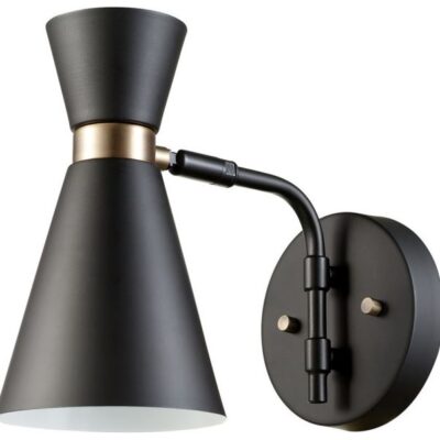 Belmont 1-Light Black and Gold Wall Sconce